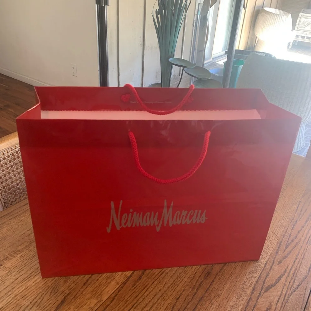 Neiman Marcus Large Red 16”Wide, 12” Height Shopping Gift Bag